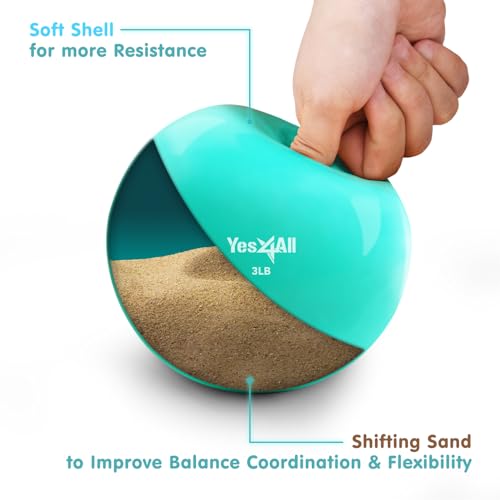 Image of Yes4All Weighted Toning Balls for Exercise, Soft Medicine Balls for Exercise, Pilates, Yoga, Balance, Flexibility, 2-10lbs