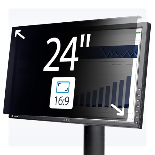 StarTech.com 24-inch 16:9 Computer Monitor Privacy Screen, Hanging Acrylic Filter, Monitor Screen Protector, +/- 30 Deg.
