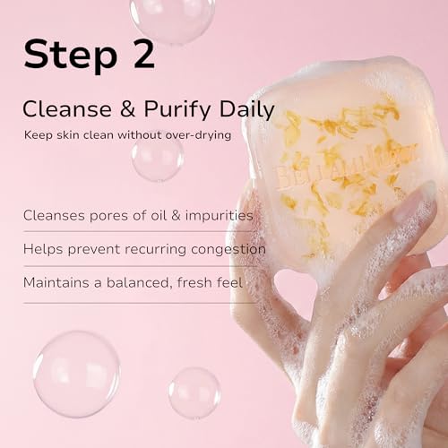 Image of BellamiLuxx 3-Step Back & Body Acne Treatment Set - Body Acne Soap Bar, Exfoliating Scrub & Bacne Spray - For Body Bumps, Congestion & Breakouts - For Back, Chest, Shoulders