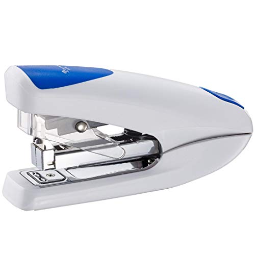 Bonsaii G8748 Low Force Stapler, Reduced 50% Effort, Compact, 20 Sheets Capacity, School, Work or Business, Dark Blue/White