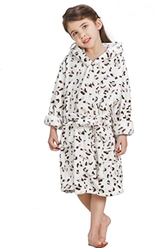 Echery Boys Girls Hooded Pajamas Soft Coral Fleece Bathrobe Unisex Dressing Gown Sleepwear #TOP2