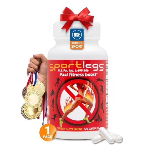 SPORTLEGS Fast Fitness Boost Pre Workout Lactic Acid Supplement, Sports Endurance Fuel - NSF Certified for Sport,120-Capsule Bottle, Pack of 1