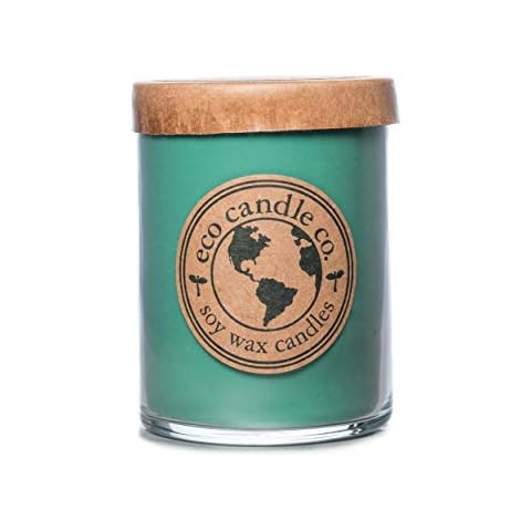 Eco Candle Co. Recycled Candle, Winter Wonderland, 18 oz. Double Wick - Scents of Pine, Spruce, & Fir - 100% Soy Wax, No Lead, Kraft Paper Label & Lid, Hand Poured, Midwest Grown Soybeans Cover