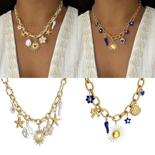 Bijoux de plage : collier multifonctionnel chaîne de corde ajustable