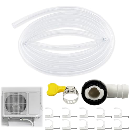 11Pcs 10FT AC Drain Hose Kit with Steel Nails & 3/5" Connector