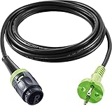 Festool H05RN-F Câble système Plug-It, 4 m, référence fabricant 203914, Noir/vert