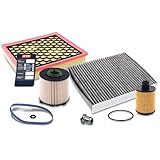 BESTPRICE Inspektionspaket Filterset mit 1x Ölfilter, 1x Kraftstofffilter, 1x Luftfilter, 1x Innenraumfilter (Aktivkohle), Kompatibel mit OPEL INSIGNIA A (G09), SAAB 9-5 (YS3G)