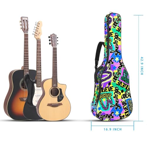 Housse imperméable en tissu Oxford pour guitare acoustique avec bandoulière et poches, motif graffiti tendance, 109 x 42,9 x 11,9 cm, Multicolore., 42.9×16.9×4.7 in, Sac de transport tendance pour - Les Beatles, Paul McCartney, John Lennon, RIngo Starr, George Harrison Housse imperméable en tissu Oxford pour guitare acoustique avec bandoulière et poches, motif graffiti tendance, 109 x 42,9 x 11,9 cm, Multicolore., 42.9x16.9x4.7 in, Sac de transport tendance pour – Image 6
