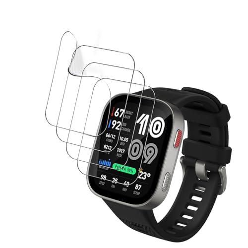 �y4������zFor Amazfit Bip Max �X�}�[�g�E�H�b�` 2.07�C���` �t�B���� �ی�t�B���� �yHASADEDE�z �_�炩�� TPU�f�� �S�ʋz�� 24���Ԏ����C���Z�p �w��E����h�~ ��U�h�~ �����ߗ� ���˒ጸ �����x�ł� Amazfi