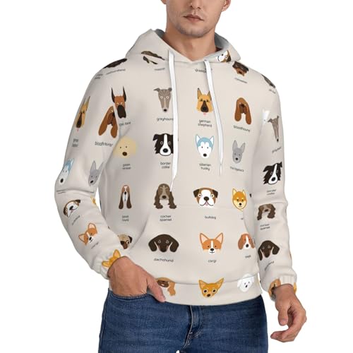 Sweat à capuche imprimé pour les balades et moments de détente au coin du feu