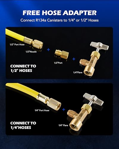 image for Orion Motor Tech R134a Can Tap, Puncture Style R134a Refrigerant Dispe