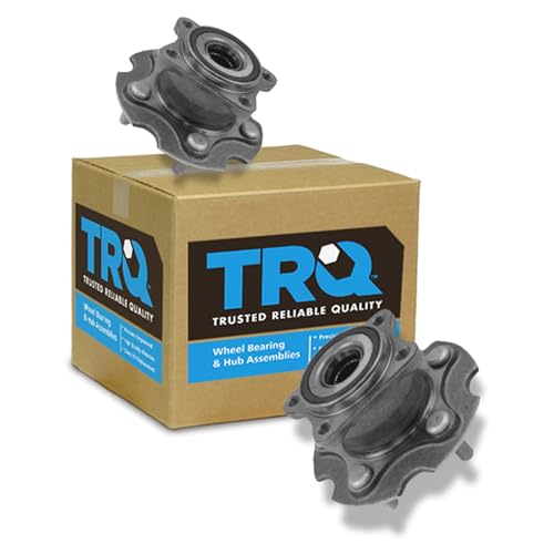 Image of TRQ Rear Left and Right Wheel Bearing and Hub Assembly Set 2 Piece Compatible with 15-17 Lexus NX200t AWD 18-21 NX300 AWD 15-16 NX300h 17-21 NX300h 06-12 Toyota RAV4 4WD 13-18 RAV4