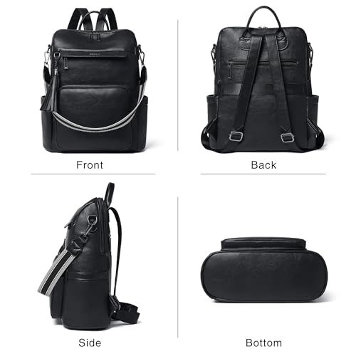 Image of Shrrie Vegan Leather Laptop Backpack for Women 15.6 inch Work Backpack Fashion Travel Backpack Purse for Travel College Work