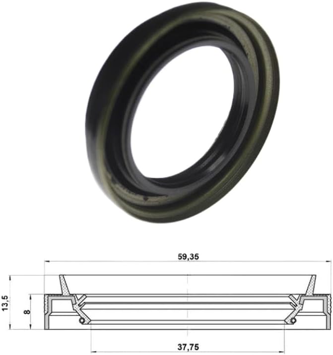 Left Gearbox Driveshaft Oil Seal 38342-8H500 Compatible With Automotive Motorcycle Parts X-Trail Primastar Interstar NV400 NV300 Qashqai II 1.6 2.3 2.0 2.5 D For Part Number 38342-8H500