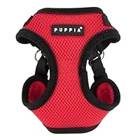 Puppia Soft C Dog Harness, Red, Small (PARA-HC1533-RD-S)