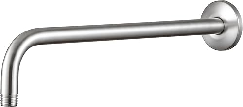 Miniatura 29 de OFFO Brazo de ducha con brida, 6 pulgadas de níquel cepillado para montaje en pared, ángulo de repuesto para cabezal de ducha fijo y cabezal