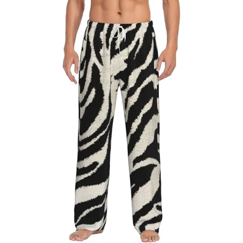Pantalon de pyjama zèbre homme en micropolaire pour des soirées cocooning
