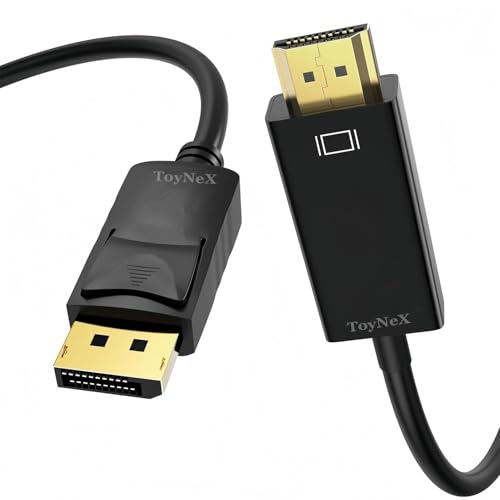Image of DisplayPort to HDMI Cable 1.8M, 4K@60Hz 1080P@120Hz Uni-Directional UHD DisplayPort to HDMI1.4, DP to HDMI Cord for PC Computer Graphics Card to Projector Monitor TV. (PACK OF 1)