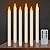 wemarry Flameless Taper Candles 6 Pack 10.6" Dripless Ivory Battery Operated Window Candles Included Remote Timer 400+ Hours by 2AA Batteries for Home Decor Halloween Christmas Wedding(Ivory,6 Pack)