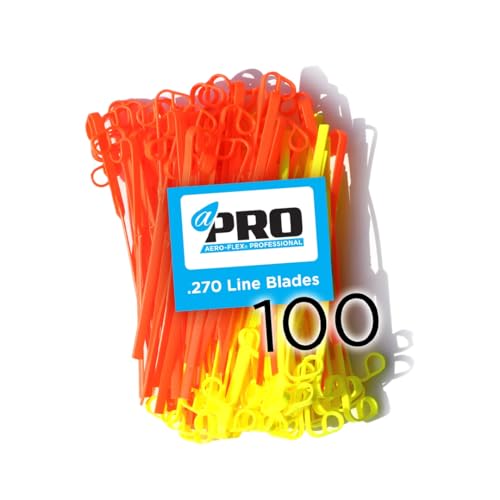Aero-Flex® No More Line! Combo Replacement Flexible Line Blades 100 PRO Pack Heavy Duty Line Blades - No More Trimmer line!