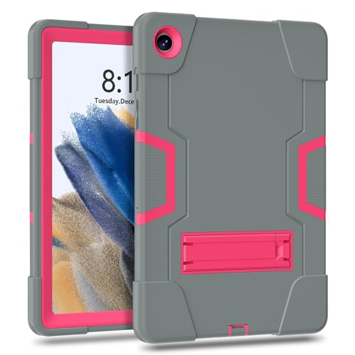 Meifei Case for Galaxy Tab A9 Plus + 11 inch (2023), High Impact Protective Heavy Duty Shockproof Kickstand Cover for Samsung Galaxy Tab A9+ Plus 11" Model (SM-X210/X215/X216), Gray+Rose Red - image 6