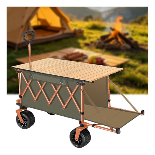 Carro de Camping, Carro de Gran Capacidad – Adecuado para Viajes a la Playa, Acampada al Aire Libre, Compras en el supermercado y Transporte de Cargas Pesadas.