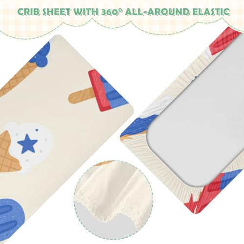 Drap-housse imperméable berceau housse matelas bébé popsicle crème