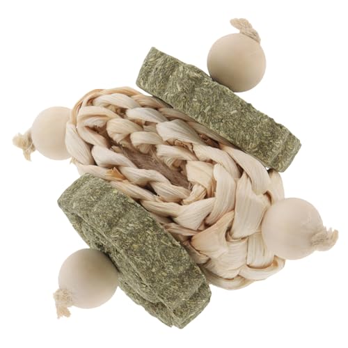 LOORGVEL ウッド製うさぎ噛むおもちゃ 耐久性快適な歯固め 小動物用ハムスターケア用品 モルモットとチンチラ向け歯の健康維持おや