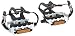 Diamondback 9/16-Inch Spindle Resin/Alloy Bicycle Pedals with Toe Clips and Straps, Black/Silver