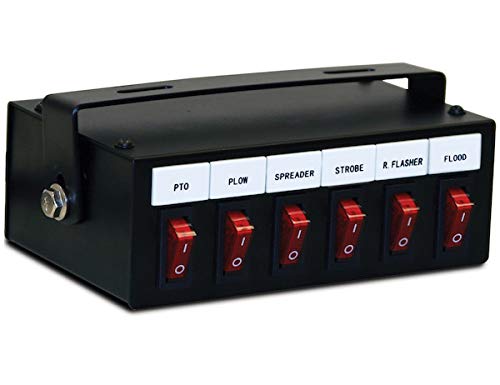 6391106, Switch Panel, 6 Rocker Switch Box, Back-Lit, Fused w/Relay & Circuit Breaker for Snow Plow, Crane, Tow Truck, Wrecker, Rollback & More!
