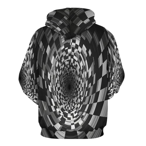 Sweat à capuche 3D vortex imprimé unisexe style Harajuku tendance - 3