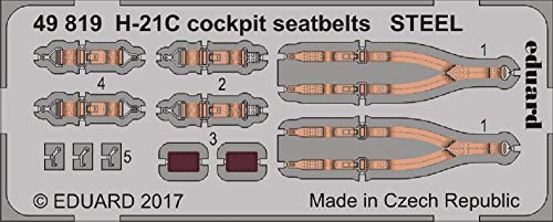 H-21C Cockpit Seatbelts Steel Eduard corriger les ceintures plastique 1:48