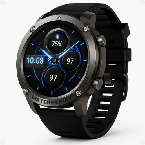 Smartwatch Brave Sport Militar com GPS Duplo, Prova d’Água, Compa...