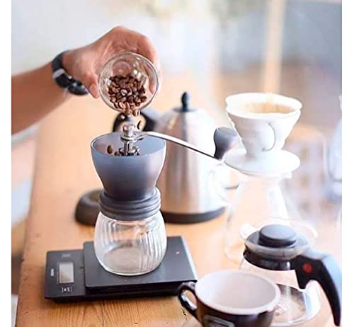 Moedor Triturador de Café Manual Vidro Cozinha Profissional