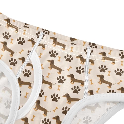 Boys' Exclusive Briefs Toddler Underwear 95% Combed Cotton Boxerbriefs 2T Dog Paw - Print Pattern 824