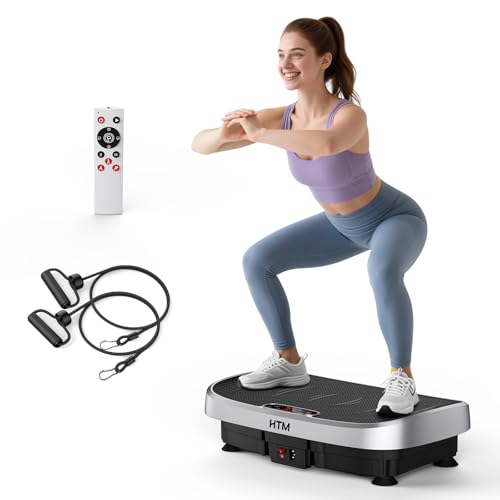 Vibration Plate Exercise Machine - 330lbs Weight Capacity, 120 Speed Levels, 5 Program Modes - Full Body Workout for Home Fitness, Toning & Wellness, LED Display, Low Noise Motor Blue