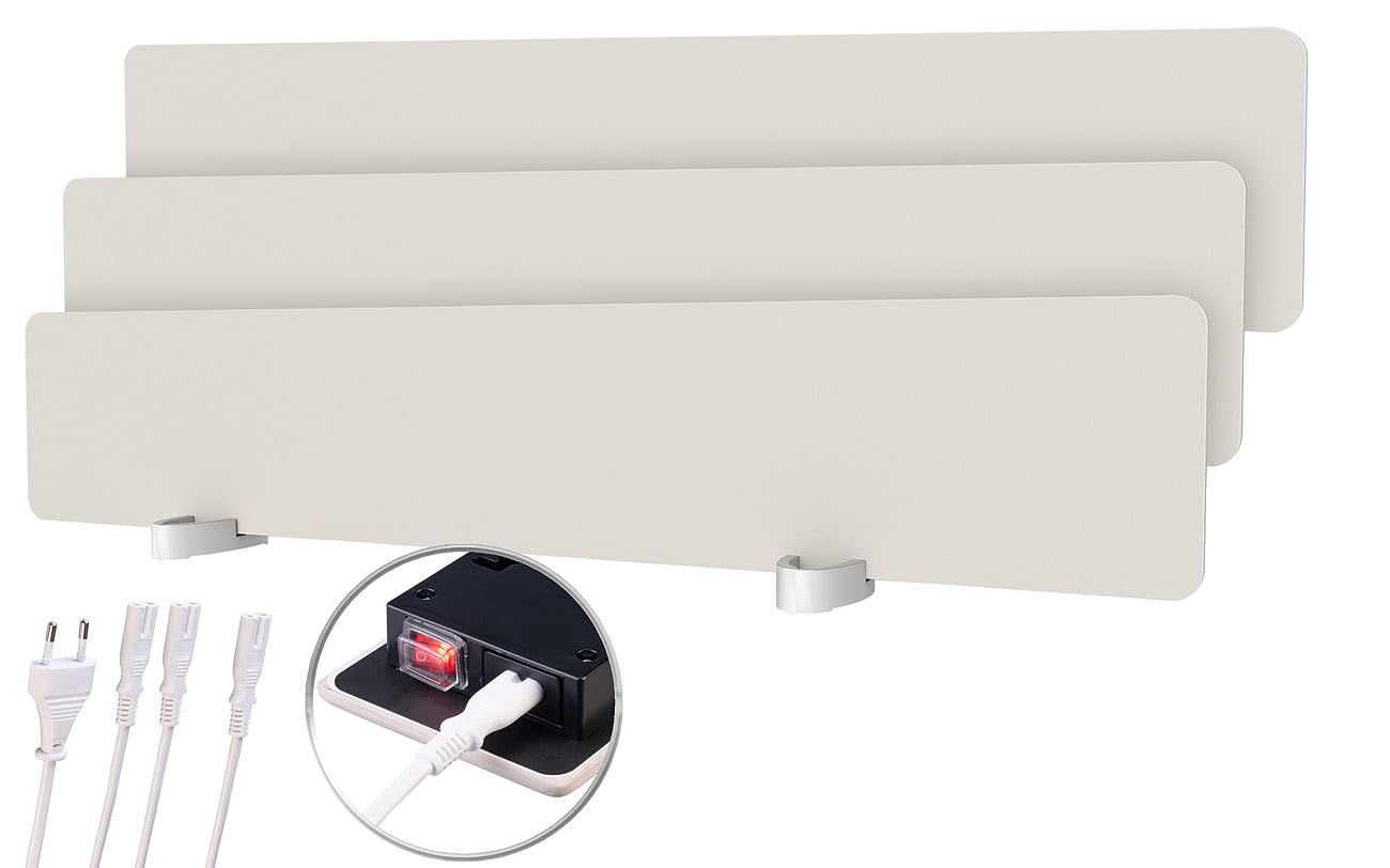 Sichler Haushaltsgeräte Schimmel-Heizpaneel: 3er-Set Infrarot-Schimmelentferner für Wand & Bad, Keramik, chemiefrei (Anti-Schimmel Elektroheizungen, Anti Infrarotpaneele Wand, WC)