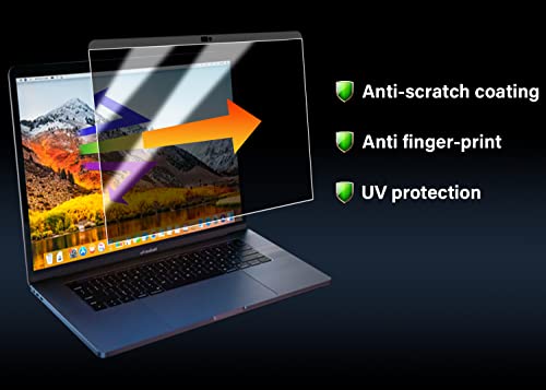 Dabernur Magnetic Privacy Screen Filter For Macbook Pro 13 Inch (2018-2021, M1), Removable Laptop Screen Protector For Macbook Air 13 Inch (2016-2022, M1), Anti Blue Light, Anti Spy, Anti Scratch & Anti Glare, With Camera Cover Slide #TOP3