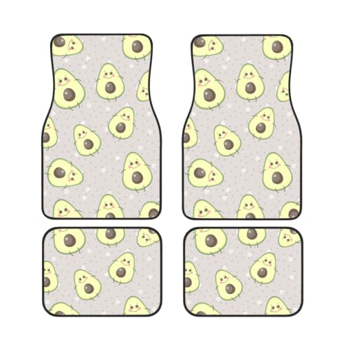 Alfombrillas antideslizantes de coche para viajes familiares con dise&ntilde;o de aguacate