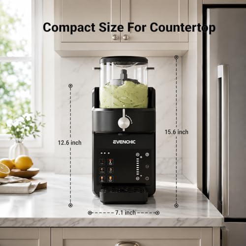 Image of Slushie Machine, Frozen Drink & Soft Serve Ice Cream Maker | No Ice Needed, Rapid Chill & Temperature Control, Makes Milk Shakes, Margaritas & Frappe
