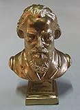 Busto compositor Brahms oro bronce, 12 cm