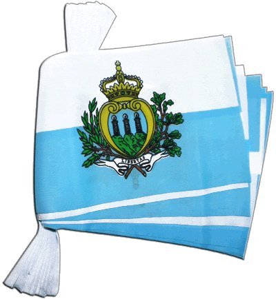 Guirlande drapeau Saint Marin 5,9m pavillon festif