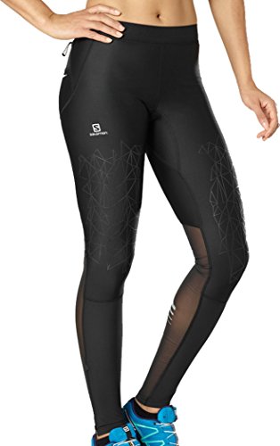 Mallas Salomon Intensity Long Tight W para mujer en color negro