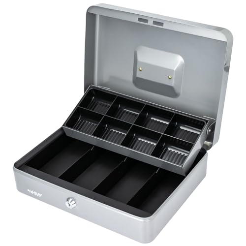 HMF 15130-09 Caja de caudales para mercado 30 x 24 x 9 cm, plata
