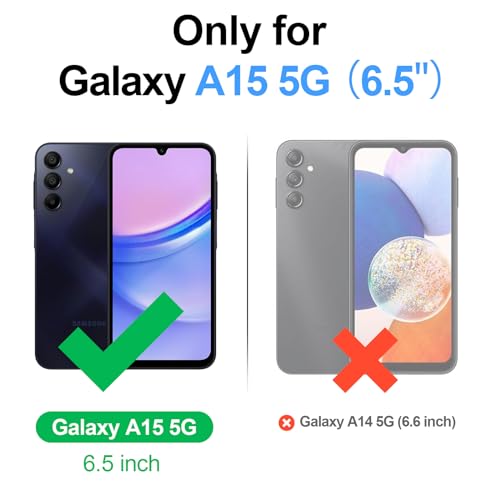 Shieldtop for Samsung Galaxy A15 5G Wallet Case,Galaxy A15 5G Phone Case PU Leather Flip Folio Protective Cover Wrist Strap Zipper pocket Credit Card Slots RFID Blocking,for Women Men,Wine Red