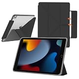 YealRed Etui na tablet iPad 10,2 cala 9./8/7. generacji (2021/2020/2019), przezroczysta tylna strona, cienka podstawka, odporne na uderzenia, etui ochronne kompatybilne z iPad Air 10,5 cala 3