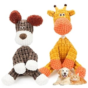 Ufdeoton 2 Stück Hundespielzeug Unzerstörbar 2025 New Spielzeug Hunde Dog Toys Hundespielzeug Quietschend Welpenspielzeug für Kleine Mittelgroße und Große Hunde