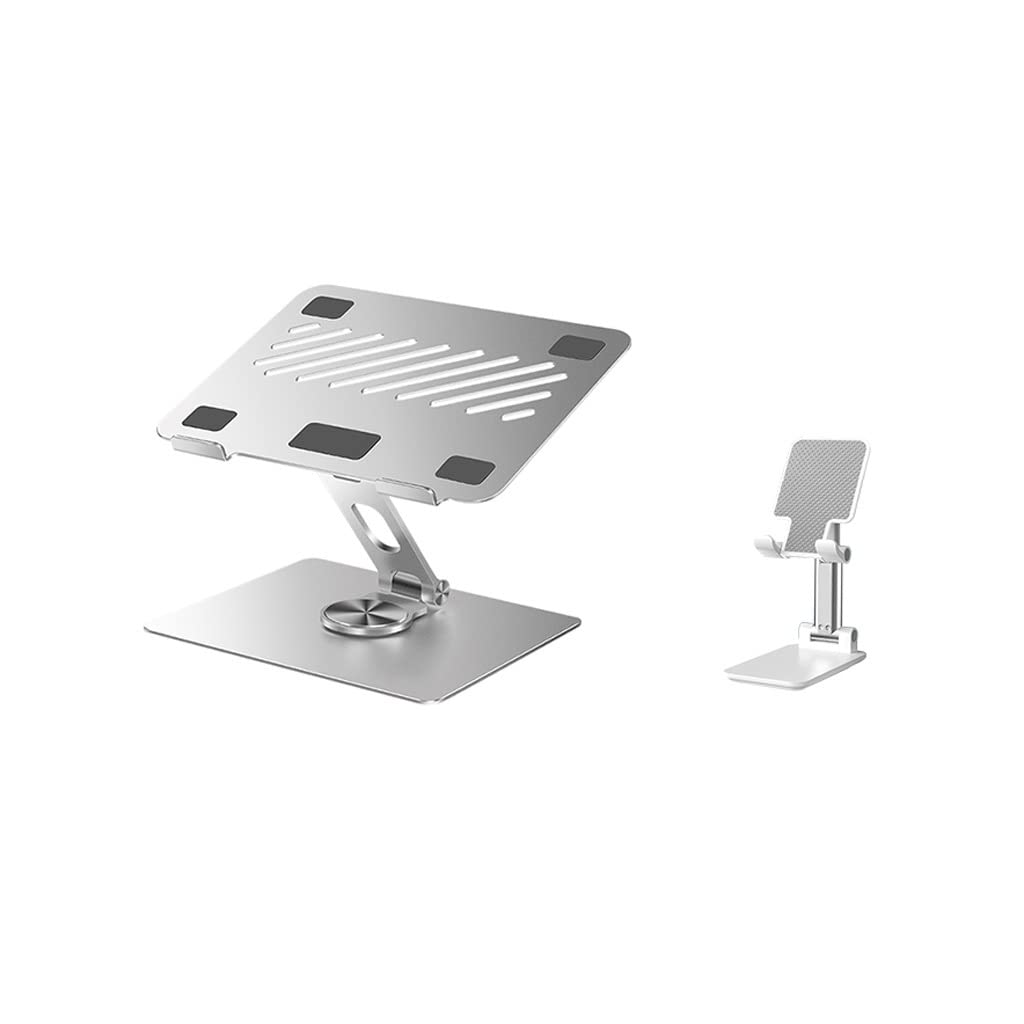 Soporte de ordenador portátil giratorio y plegable de metal para escritorio diseño ergonómico