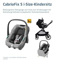 Maxi-Cosi Zelia Select+, Baby Kinderwagen 3 in 1 mit Kindersitz, 0–4 Jahre (0–22 kg), Einhändig Klappbares Kinderwagen Set, Wendbarer Kinderwagenaufsatz, CabrioFix S i-Size Kindersitz, Grau – Ansicht 4