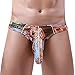 Tanga Uomo Sexy Hot per Sesso Mutanda Rossa Mutande Palestra Costume Mare Boxer Arancione Perizoma Cotone Elasticizzato immagine